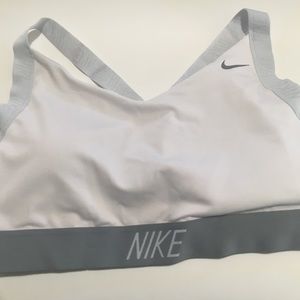 Nike dri-fit white and grey sports/running bra